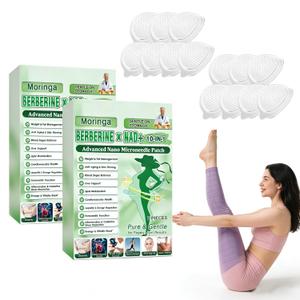 POSOJPIP Moringa Berberine Patches,2026 Upgraded 10-in-1 Nano Microdarts Patch,Natural Herbal Body Patch for Women & Men,Suitable for All Skin Types - Set of 2 Boxes