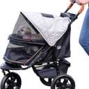 Pet Gear AT3 – Zipperless Pet Stroller, Gray Color