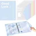 A4 Expanding File Folder with 8 Detachable Inner Pockets, Standard 3-Hole Blue Plastic Binder for School and Office Document Organization and Classification