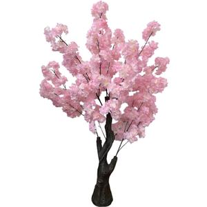 Artificial Cherry Blossom Tree, 4.3FT Pink Faux Cherry Blossom Tree for Home, Wedding & Party Decoration, Indoor & Outdoor