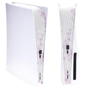 PlayVital Dust Filter and Port Plug Set for ps5 Disc & Digital Console  Breathable Anti-Dust Cover Net with 12 Silicone Plugs, Easy-Install Dust Proof Kit for ps5 Accessories - Cherry Blossom Whisper