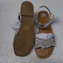 SM New York Silver Sandals, Size 4