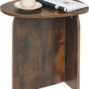 AWASEN Side Table, Small Triangle End Table Living Room, Modern Accent Table with Unique Tabletop, Mini Bedside Table for Small Spaces, Rustic Brown