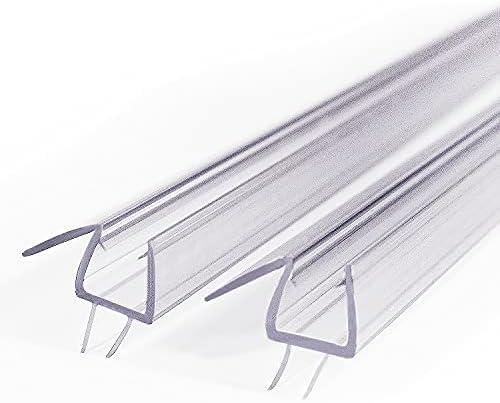 2 X Frameless Shower Door Bottom Seal Sweep Stirp 36 Inch Long for 1/4 Inch Glass
