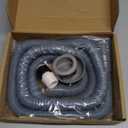 6.5ft Washing Machine Drain Hose, Universal Washer Drain Hose Extension Kit, Corrugated Washer Hose with 1 Adapter, 2 Clamps, 1 x Anti-Odor Plug + Cap2m