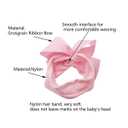 20PCS Baby Girl Bows Headbands, 4" Infant Bows Headbands Super Elastics Nylon Hairbands Cute Handmade Ribbon Bows for Babies Newborn Toddler (20 Colors)