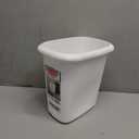 Rubbermaid Vanity Trash Can/Wastebasket 1.5-Gallons/6-Quarts White for Under Counter/Kitchen/Office/Bedroom/Bathroom