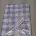 Romanstile Rectangle Vinyl Tablecloth, 100% Waterproof Buffalo Gingham Plastic Table Cloth, Heavy Duty Wipeable Checkered Table Covers for Outdoor, Camping, Picnic, Patio - 60 x 102, Light Blue