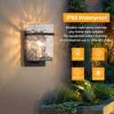 Outdoor Wall Light,Exterior Waterproof Lanterns,Black Porch Sconces Wall Mounted Lighting with E26 Sockets & Glass Shades, for Garage,Doorway,Patio,Front Door
