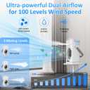 Portable Air Conditioner Fan, 10000 mAh Rechargeable Desk Fan, 900ML Misting Fan with 3 Spray Levels, 120° Rotation, 10 Wind Speeds & 7-Color Light Personal Cooling Fan for Home, Office, Camping