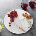 Reallnaive Round Marble Cheese Board 11.8 Inch Charcuterie Cutting Tray Marble Serving Decorative for Decoration Charcuterie Kitchen