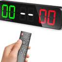 15.2" Large Digital Scoreboard, Variable LED Color, Timer Clock, Tabletop Electronic Scoreboard with Remote, Score Keeper for Games/Corn Hole/Volleyball/Table Tennis Sports