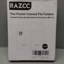 Two Pocket Folders, RAZCC 30 Pack File Folders with Pockets Fit Letter Size Paper, Thick Paper File Folder for School Office Business Home, Assorted 5 Colors