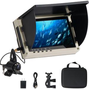 Fish Finder & Underwater Camera: 6'' HD 1080P Waterproof Ice Fishing Camera with MonitorPortable Fish Finders for Ice/Lake FishingDepth Finder for Boat/Kayak & Murky Under Water