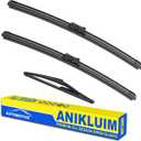 ANIKLUIM 26"+23" Wiper Blades with 12" Rear Wiper Blade Set Replacement for Mercedes-Benz Windshield Wipers Original Factory Quality (Pack of 3)