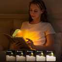 Glocusent 12 LED Rechargeable Book Light, Clip-on Reading Light with 5 Colors & 5 Brightness Levels, Up to 100Hrs Runtime, Eye-Caring Reading Lights for Books in Bed, Perfect for Book Lovers, Kids
