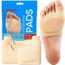 4 Original Metatarsal Pads for Women & Men  Ball of Foot Cushions for Pain & Pressure Relief  Soft Gel Inserts for Metatarsalgia, Mortons Neuroma & Callus Support (4 Sleeves / 2 Pairs) (Medium, Beige)