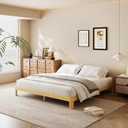 10 Inch King Size Wood Bed Frame with Storage & Round Leg