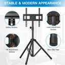 PERLESMITH TV Tripod Stand with 20 Tilt and 360 Swivel,Portable TV Stand for 23-70 Inch LED LCD OLED Flat Screen TVs,Height Adjustable Outdoor TV Stand with VESA 400x400mm, Holds up to 88lbs PSTM1