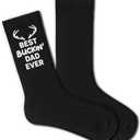 Funny Dad Uncle Grandpa Socks, Black Crew Socks for Family Men