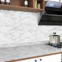 Abyssaly Marble Contact Paper for Countertops, White Grey Faux Marble Wallpaper Peel and Stick, Self Adhesive Removable Counter Top Peel and Stick Waterproof for Cabinets and Backsplash 15.7" X 118"