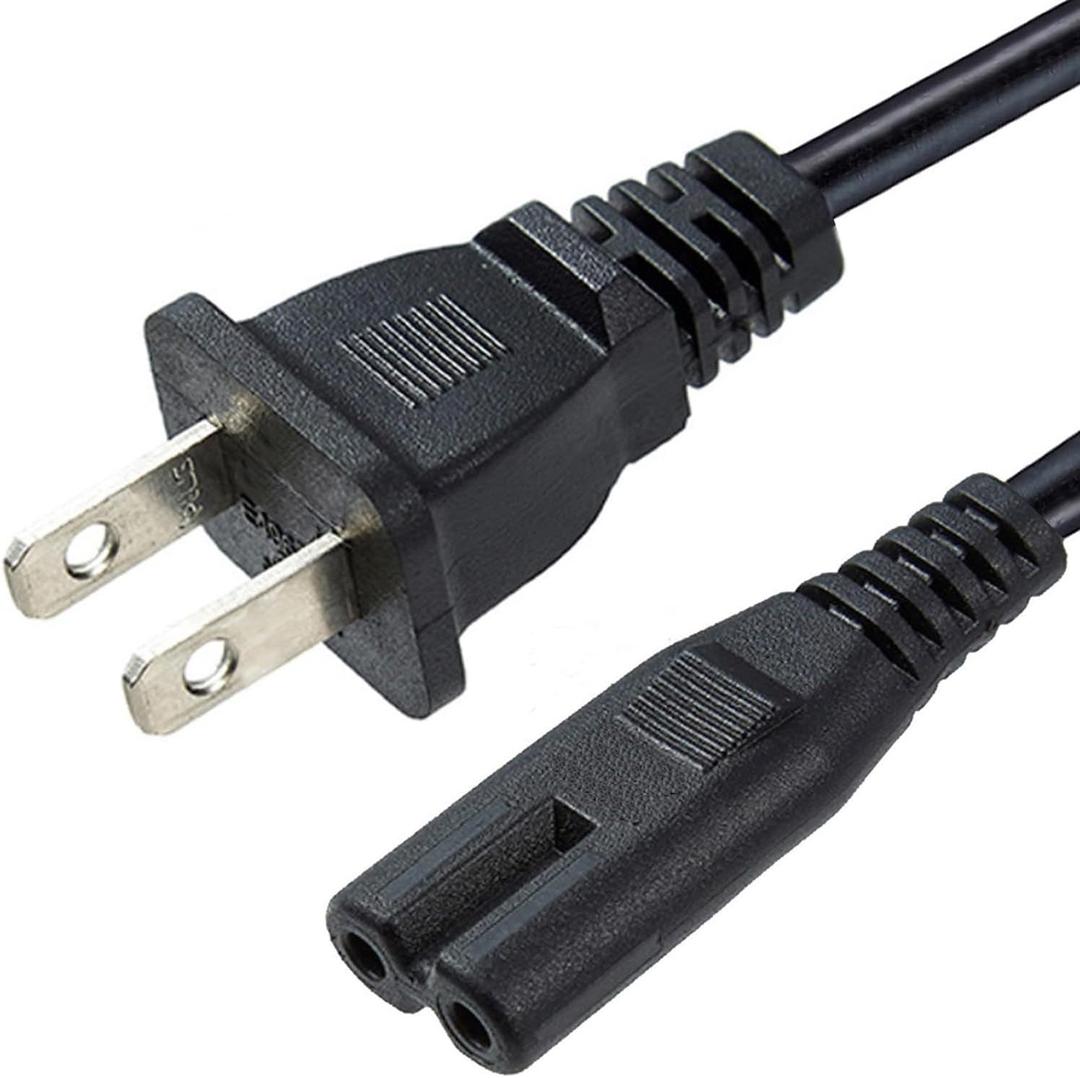 Replacement Power Cord for HP Officejet 250 200 3830 4500 4630 4650 4655 5255 5258 5740 6230 6700 6960 6962 6970 8035 8100 8625 8702 9010 9025 Printer Series 2 Prong AC Power Cord Cable