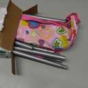 Chyyeerkidd Toy Baby Doll Crib for 18'' Dolls, Cute Pink Heart Designed Baby Doll Bed with Carry Bag, Toy Crib Doll Furniture for 3 Years+ Girls