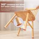 3 x Chair Leg Protectors for Hardwood Floors, Felt Chair Furniture Pads feet Covers for Wood Hardwood Floors Protector, Clear Square Silicone Felt Pads for Smooth Moving 16Pcs (Fit 0.6 "to 0.7")