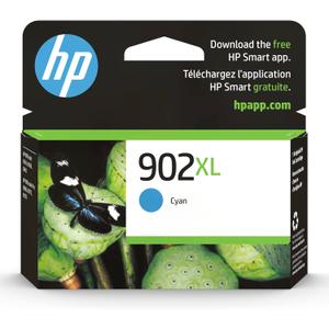 HP 902XL Cyan High-yield Ink Cartridge | Works with HP OfficeJet 6950, 6960 Series, HP OfficeJet Pro 6960, 6970 Series | Eligible for Instant Ink | T6M02AN