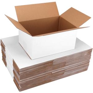 Shipping Boxes 10x7x5 Set of 40, White Corrugated Cardboard Box for Mailing Business Packaging