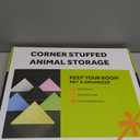 Stuffed Animal Storage Shelf Organizer(Patented) - Corner Stuffed Animal Holder Length Adjustable - Wall Plush Storage for Nursery Playroom Bedroom Kids Room (Space Black, Extra Large)