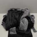 Yoimira Mens Robe with Hood, Big and Tall Plush Fleece Long Robe for Men Full-Length Bathrobe Cozy and Warm With Pockets (Black)