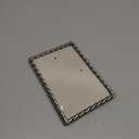 4x6 Silver Metal Picture Frame with Real Glass, Unique Cute Rope Design, Wall Mount or Tabletop Display