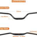 31.8 Bike Handlebars 720mm, 86mm Rise Bicycle Handlebars 10 Backsweep Alloy Riser Handle Bars for Mountain Bike, MTB, E Bikes, Road Dirt Bike, Cruiser, 1 1/4 inch, Sand Blasted