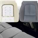 GXARTS Driver Side Bottom Replacement Cloth Seat Cover and Bottom Foam Cushion Pad Compatible with Ford F150 2011 2012 2013 2014 Steel Gray #MS US or CS