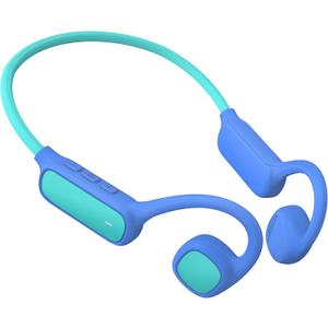 Kids Bluetooth Headphones, Wireless Kids Earbuds with 85dB Volume Limit, Bluetooth5.3, Air Conduction Open-Ear Headphones, 20-Hour Playtime, with Built-in Mic for Toddlers, Boys and Girl (Blue)