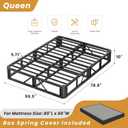MAF Queen Box Spring 10 Inch High Profile Box Spring for Queen Bed, Queen Size Bed Base 3500 lbs Black Heavy Duty Metal Mattress Foundation with Easy Clean Cover, Easy Assembly