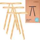 LaRibbons 24 Pcs Beige Velvet Bows for Christmas Tree, Door, Garland, Wreath, 3/8" Wide, 5"x7", Vintage Style