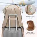 MATEIN Anti Theft Backpack for Women, 15.6 Inch Commute Work Backpack with Theftproof Zippers & RFID Pocket, Water Resistant Fashion Teacher Bag with USB Charging Port for Travel, Beige Khaki