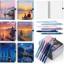 Sayglossy 48 Pcs Inspirational Notebooks Bulk Coworker Positive Spiral Notebook Party Favors A6 Journal with Ballpoint Pen Classroom Office Appreciation Gift(Xmas Styles Journal)