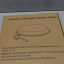 2-Pack Chicken Water Heater for WinterHeated Poultry Waterer Base, with Thermostat and 9.8ft Power Cord, Dia, 11in (Silver)