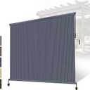 Outdoor Roller Shade 8'W x 6'H,Patio Shades Roll Up Outdoor Blind for Porch | Exterior Cordless Patio Blinds for Porch Privacy Protection,Keep Cooler,UV Sun Blocking,One-Piece Fabric,Easy Install & Clean, 96"W x 72"H