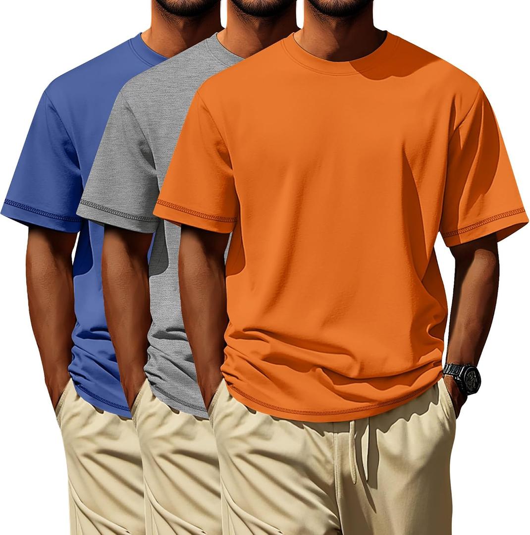 Neer 3 Pack Big and Tall T-Shirts for Men 5XL