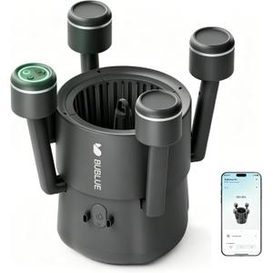 (2026 New) BUBLUE BuVortex V5 Pool Surface Skimmer Robot, Pool Cleaner with App Control,5L Filter, Dual Cleaning Modes, AI Navigation,Ideal for In-Ground & Above-Ground Pools,Space Gray