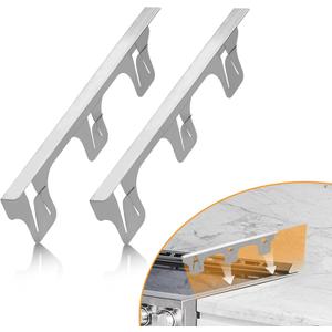 SZJHXIN Stainless Steel Stove Gap Covers,Stove Gap Filler, 23.6 In(2 Pack), Heat Resistant, Gas Stove Side Gap Protector, Silver