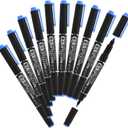 2 x Zebra B-WKCR1-DB Highlighter, Optex Care, Dark Blue, 10 Pieces