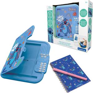 Lexibook, Disney Stitch: Electronic Diary with Pen and Notebook Included, Interactive, Password Protected, Fun Functions, Sound Effects, Blue, SD50D
