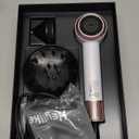 Hair Dryer, AI Smart 160000 RPM High-Speed Brushless Motor Plasma Ion AI Blow Dryer with Diffuser for Fast Drying, Professonal 4Temp/3Speed Thermo-Control Lightweight AI Hairdryer for Women Men Travel (White)