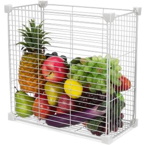Cabilock Freezer Organizer Bin Wire Basket 13.78 Inch Breathable Mesh Pantry Storage for Upright Freezer Foods Snacks Vegetables Fruits