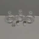 Tessco 3 Pcs Spherical Potion Bottles Round Glass Clear Potion Jars Large Decorative Witch Bottles for Halloween Christmas Costume Props DIY Crafts Decoration(5.31 inches,Round Ball Stopper)